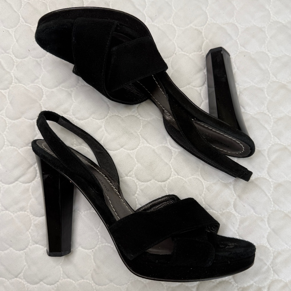 Diane von Furstenberg Suede High Heels Size 7 Made in Italy - Picture 4 of 10